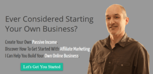 website home page of affiliate marketer