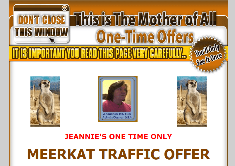 meerkat traffic exchange one time offer