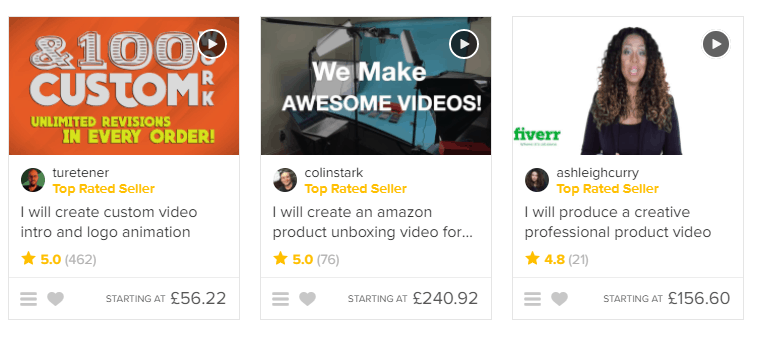 More Fiverr Gigs