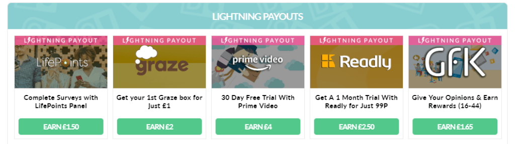 lightning payouts with oh my dosh