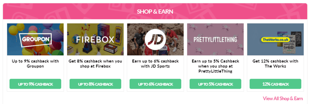 shop and earn with oh my dosh