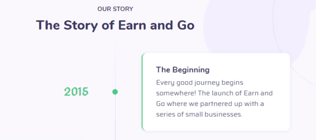 about page earn and go